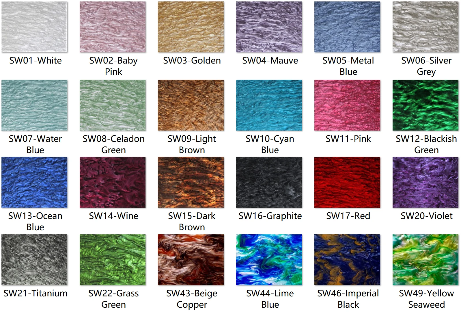 Acrylic (PMMA) Pearlescent Ripple/Stream 3.0 Sheets for Jewelries Crafts Art Works Decoration - 24 Colors/11 Sizes Available! | Дом и сад