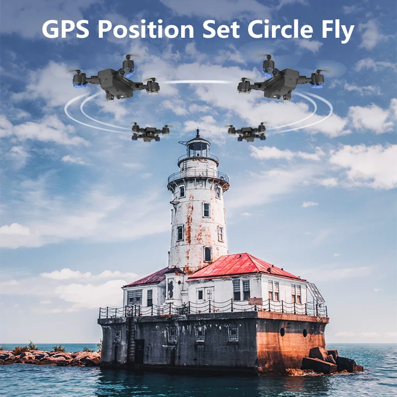 Global Drone GW89S gps Дроны с камерой 4 K/1080 P HD регулируемый шарнир Follow Me Wifi FPV Квадрокоптер RC Dron VS F11 E520S SG907