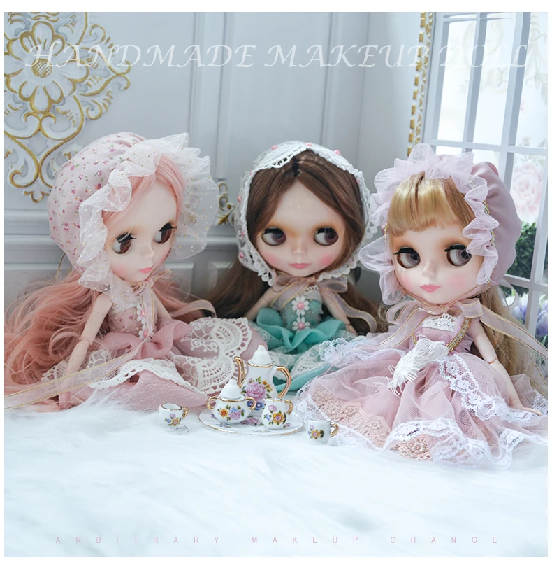 Neo Blyth Doll NBL Customized Shiny Face,1/6 BJD Ball Jointed Doll Ob24 Doll Blyth for Girl, Toys for Children NBL06