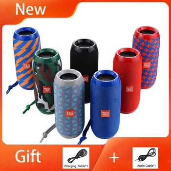 

Bluetooth Speaker Portable Wireless Speaker Column Loudspeaker Box Sound System 3D Stereo Music Surround Support Blue,TF AUX USB