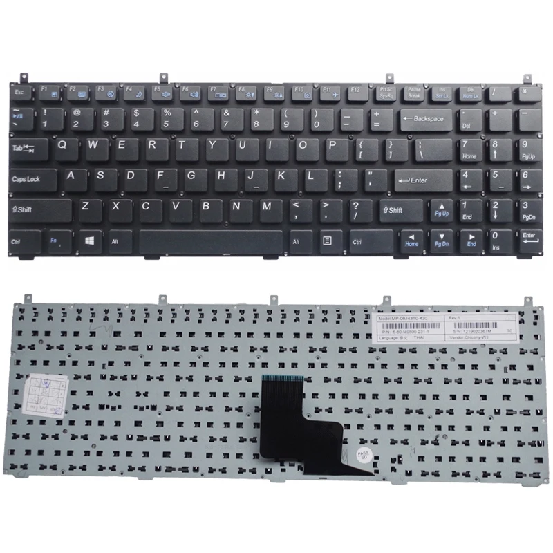 Английская клавиатура для ноутбука Clevo W76 W760 W762 W765 W765S P150 P150HM P170HM P151EM W150HRM W170ER с