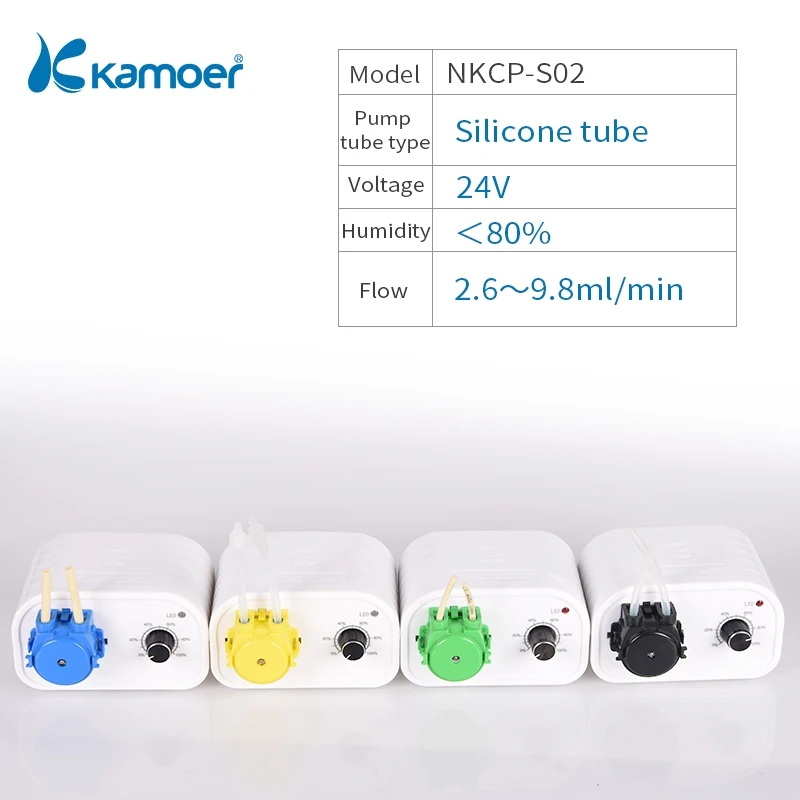 Kamoer NKCP 24V маленький Интеллектуальный шланговый насос(4 цвета, регулируемый поток, простота использования, светильник для бега - Напряжение: NKCP-S02