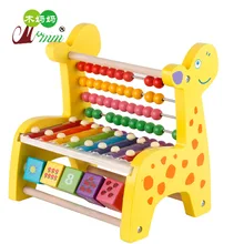 Бусины с оленями Октава стук пианино детская развивающая игрушка деревянный ручной стук ксилофон Дошкольное образование Расчётная рамка Speci