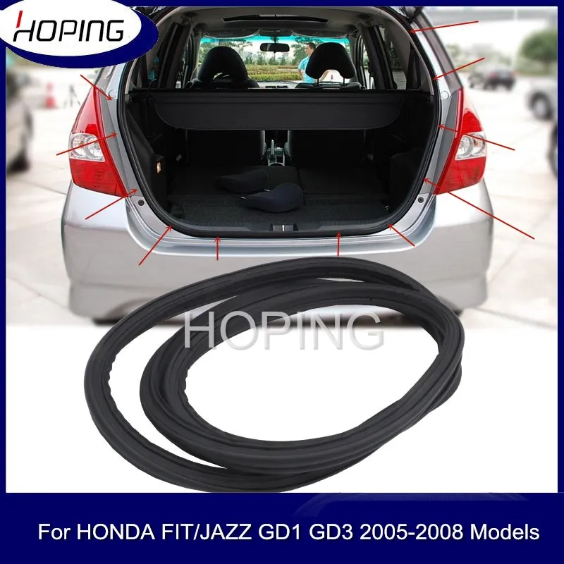 

Hoping Rear Door Taigate Weatherstrip Seal Rubber For HONDA FIT JAZZ 2005 2006 2007 2008 Hatchback GD1 GD3 Tail Gate Seal