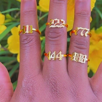 Angel Number Rings  Stainless Steel