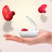 TWS Bluetooth 4,2 мини беспроводные наушники-вкладыши бас водонепроницаемые стерео наушники с микрофоном портативная зарядная коробка