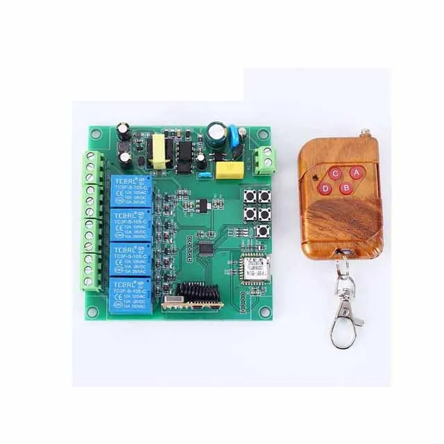 

A23-- 4CH Wireless WIFI Intelligent Control Switch AC 110V 220V 433MHz Remote Controller