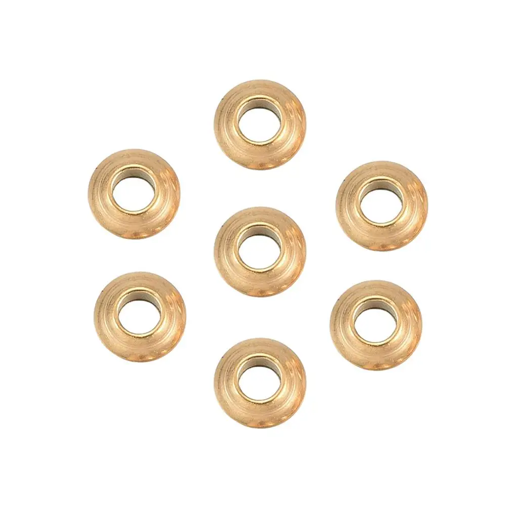 100pcs 304 Stainless Steel Flat Round Bead Spacers Metal Loose Beads for DIY Bracelet Jewelry Making 4x2mm,Hole:1.5mm