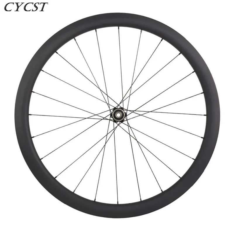 

CYCST 700C 38/50/60mm clincher disc wheel 23mm width carbon road bike disc rear wheel D412SB 142x12 road wheelset 1420 Spokes