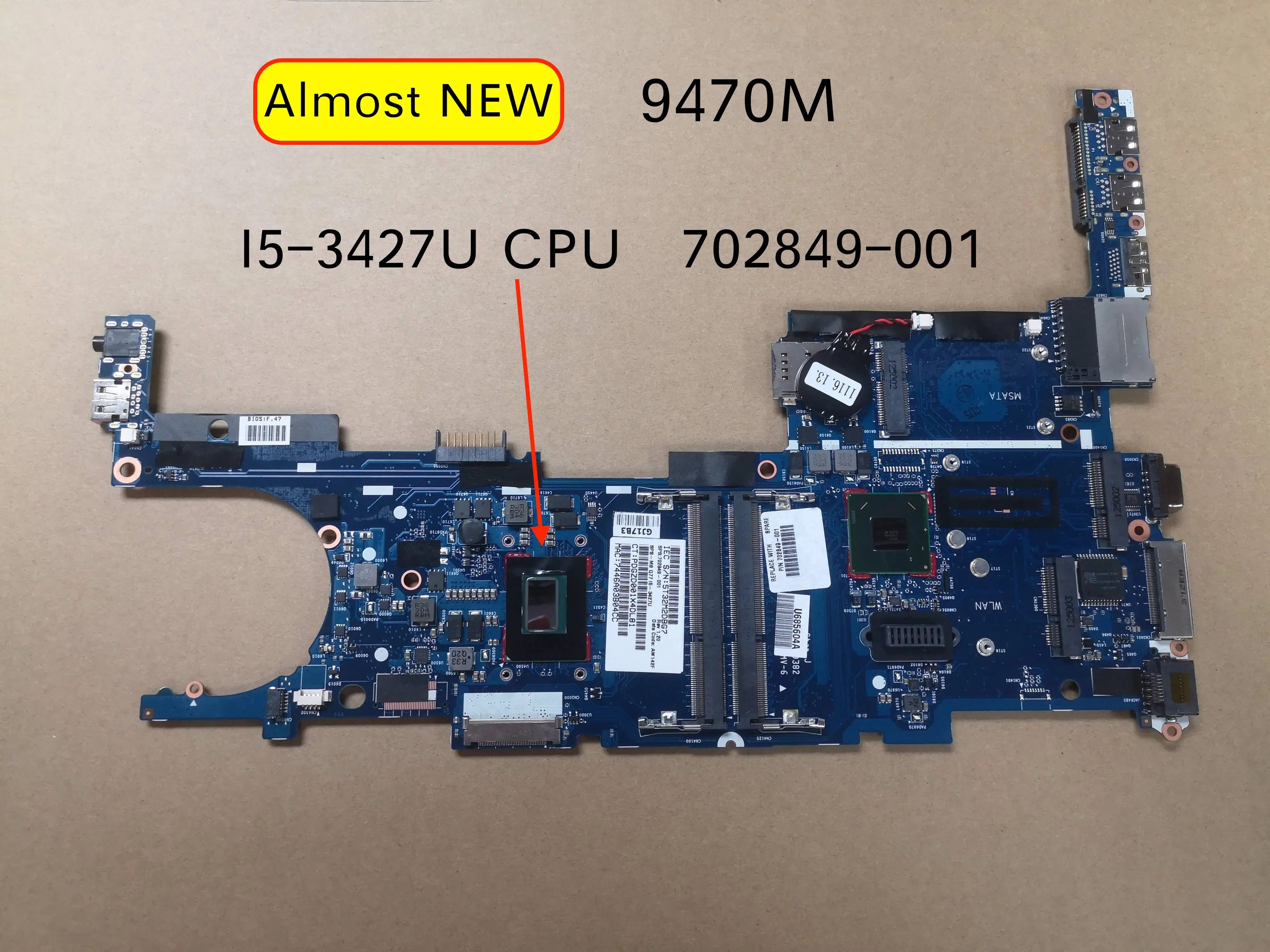 Материнская плата для ноутбука HP EliteBook Folio 9470 9470M 6050A2514101 717842-501 704439-501 702849-601 |
