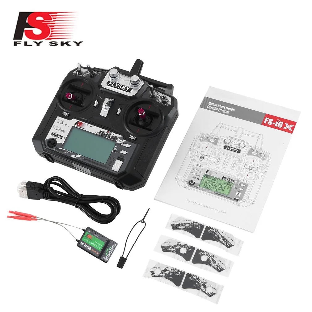 FLYSKY FS-i6X I6X 2.4G 10CH AFHDS 2A Transmitter With Receiver For RC Airplane Helicopter FPV Drone | Игрушки и хобби