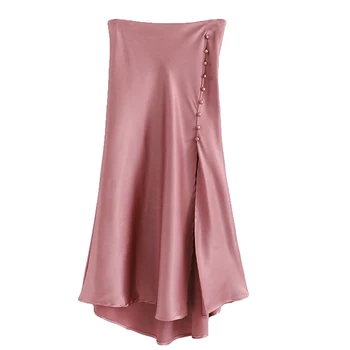 

Pink mujer Elegant France Style Vintage Fashion skirts womens faldas saia faldas mujer moda 2020 Jupe Skirt