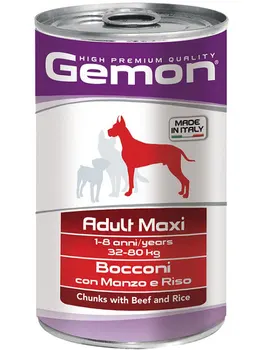 

GEMON GEMON DOG ADULT MAXI for adult dogs of large breeds with pieces of beef and rice 1250 g