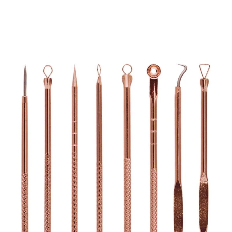 

High Quality New Gold Rose Pimple Needle Blackhead Remover Acne Treatment Acne Needle Black Acne Extractor Remover 4Pcs/Set s5
