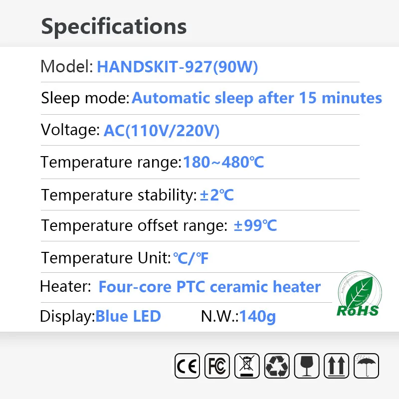 90W high power digital LCD electric soldering iron 110V / 220V adjustable temperature 4-core solder soldering iron station