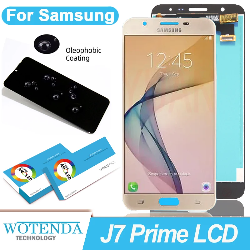 100% Оригинальный Amoled 5 ''дисплей для Samsung Galaxy J7 Prime G610 G610F Полный ЖК-дисплей