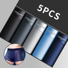 

Brand Men's Underwear Graphene 3A Antibacterial Underpants Boxershorts Men Hombre Calzoncillos Breathable Bamboo Hole Large Size