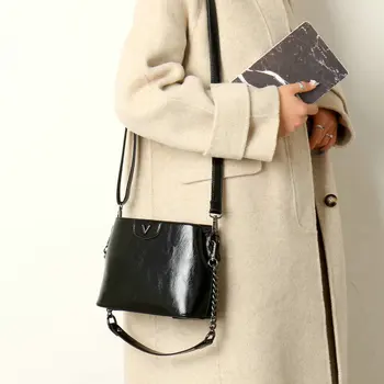 

Women Leather handbags Soft Sheepskin leather Large Capacity Totes Handbag fashion shoulder bags