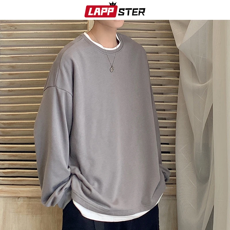 LAPPSTER Men Oversized Harajuku Solid Graphic Hoodies 2020 Pullover Men Harajuku Sweatshirts Kpop Fashions Casual Clothes 5XL LAPPSTER Men Oversized Harajuku Solid Graphic Hoodies 2020 Pullover Men Harajuku Sweatshirts Kpop Fashions Casual Clothes 5XL