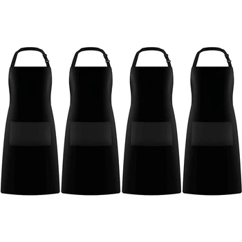 

Adjustable Bib Apron Waterdrop Resistant with 2 Pockets,Unisex Cooking Kitchen Aprons for Chef Couple BBQ Painting