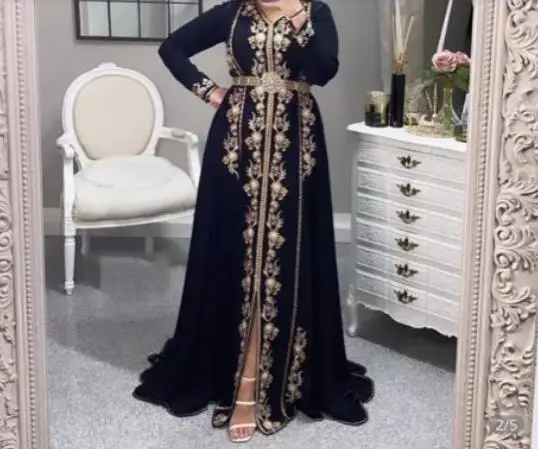 

LORIE Дубай вечерние платья 2021 Robe De Party De Mariage Модные Золотые Аппликации официальные длинные арабские Знаменитости Вечерние платья