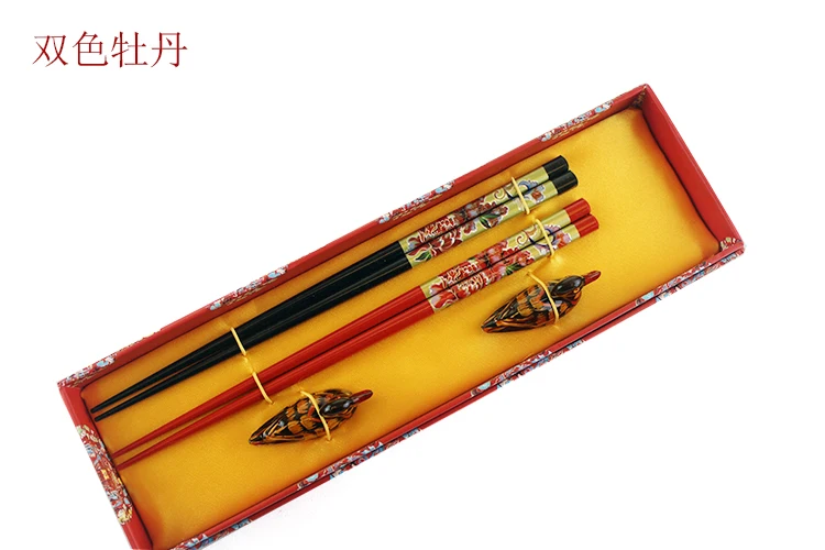 pauzinho presente do negócio chinês de madeira presente de casamento pauzinhos conjunto suporte pauzinho resto chop sticks