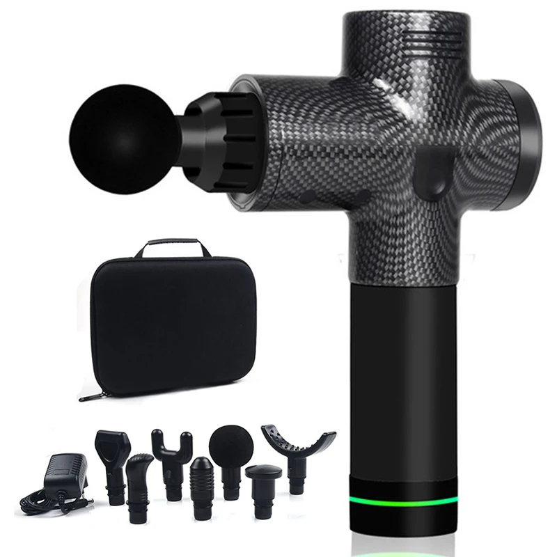 Lcd Massage Gun Muscle Stimulator 30 Speeds Body Massager Black Phoenix