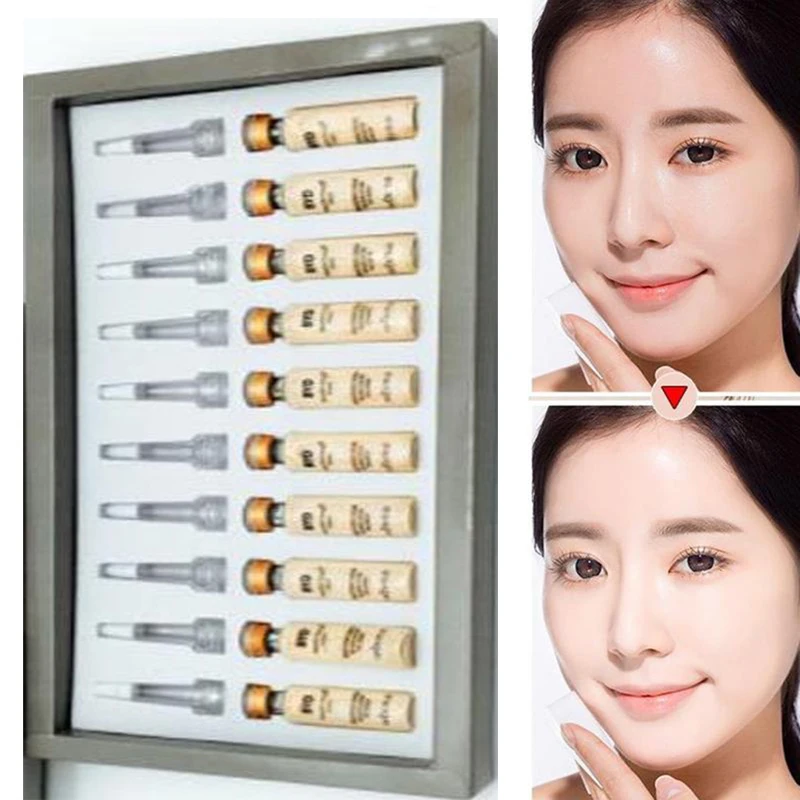 10pcs No Box Новинка, 10 шт., 5 мл, BB крем, осветляющая сыворотка, натуральный телесный макияж, набор, Дерма, ручка, профессиональный уход за кожей лица, корейская косметика - Цвет: 10pcs No Box