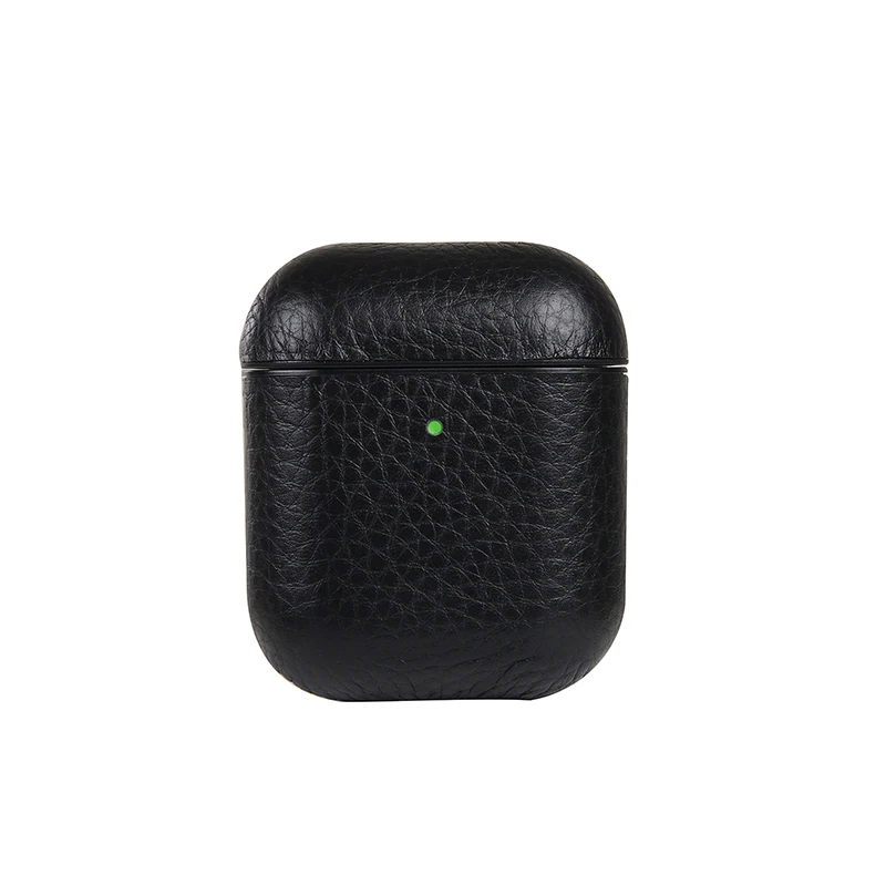 Высококачественный Bluetooth беспроводной Чехол для наушников для Apple Airpods роскошный винтажный защитный чехол из натуральной кожи для AirPods сумка - Цвет: Pattern 4 Black