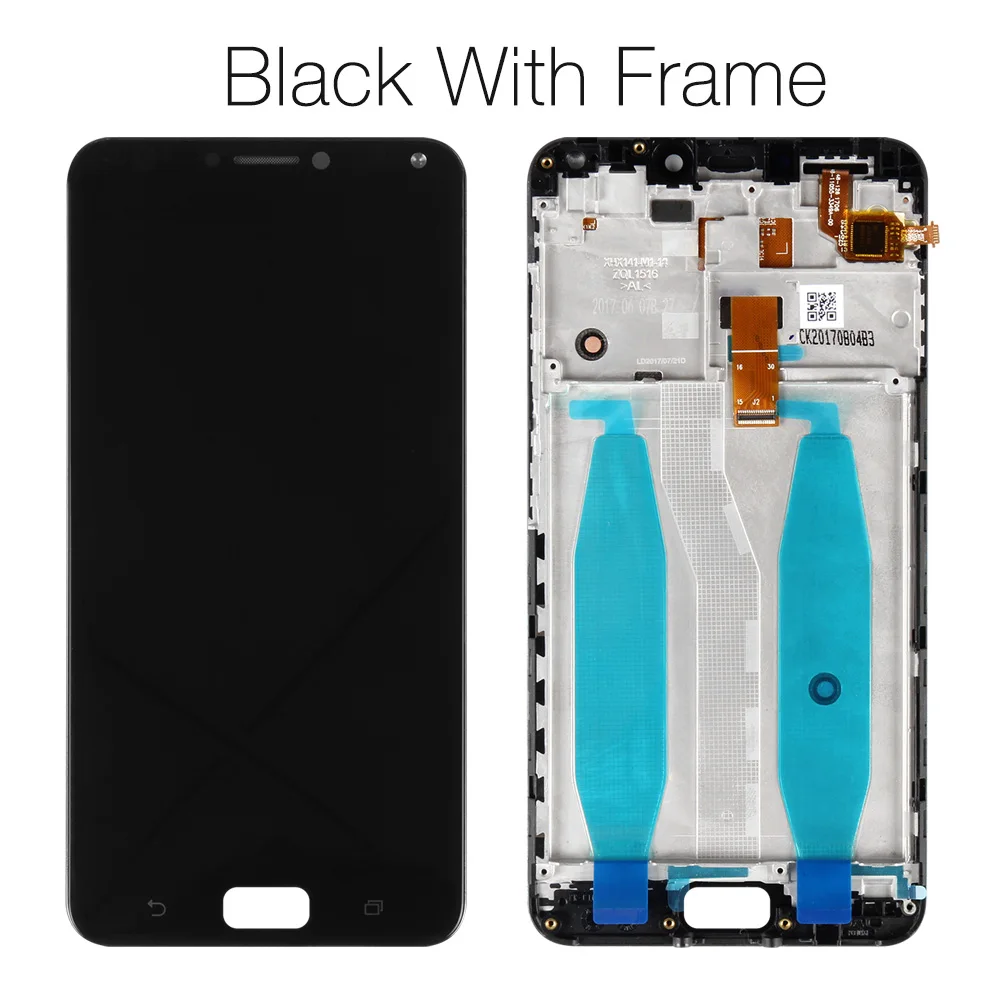 Black with Frame Для 5," ASUS Zenfone 4 Max ZC554KL ЖК-дисплей кодирующий преобразователь сенсорного экрана в сборе Zenfone 4 MAX Замена для ASUS ZC554KL lcd - Цвет: Black with Frame