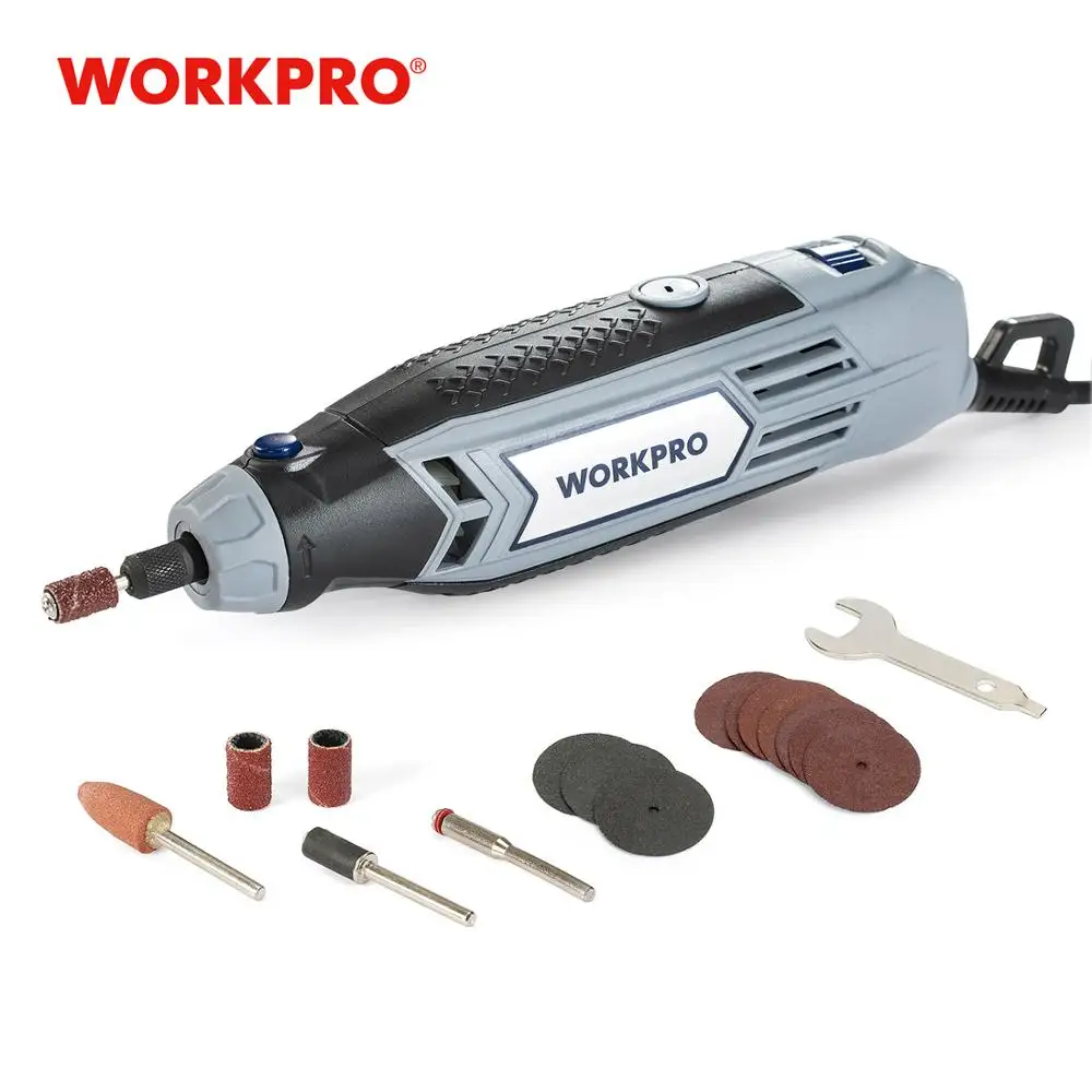 Tanie WORKPRO 220V Mini wiertarka elektryczne narzędzie obrotowe z szlifowaniem akcesoria do elektronarzędzi wielofunkcyjna Mini szlifierka do grawerowania