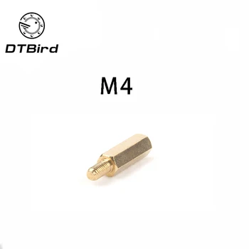 

M4 Male 6 8 9 10 12 14 15 16 17 18 20 mm x M4 +6MM Female Brass Standoff Spacer Copper Hexagonal Stud Spacer Hollow Pillars DT2
