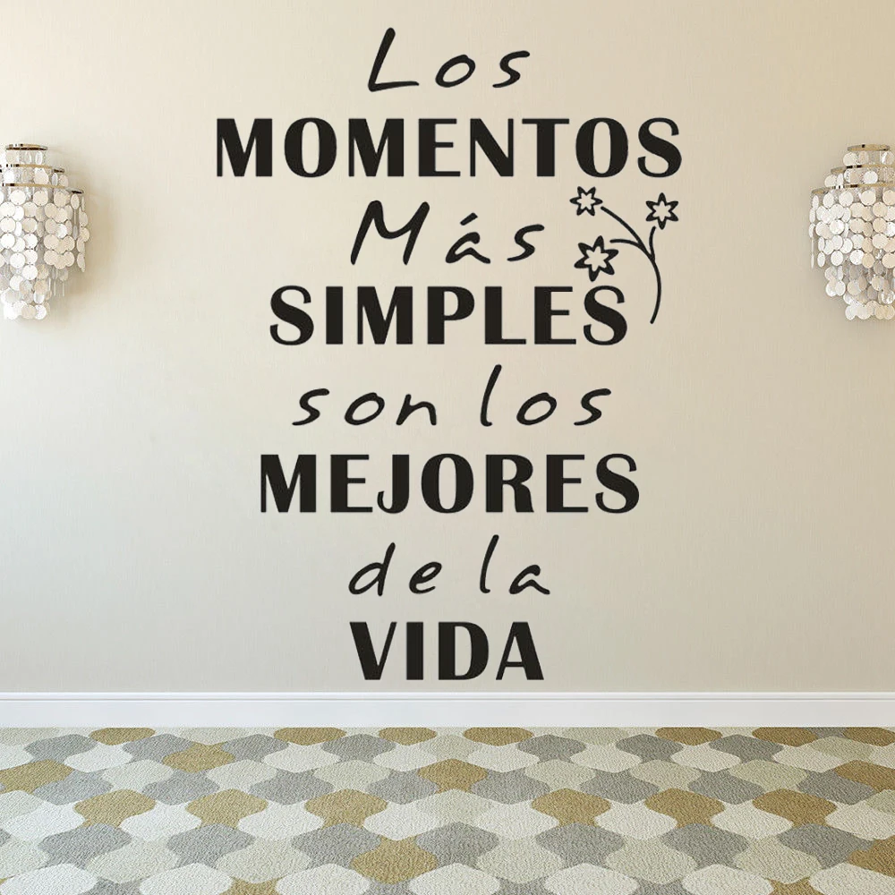 

Spanish Wall Sticker Words Lettering Wall Stickers Removable Art Vinyl Mural Home Living Room decoration Spanish Decals RU179