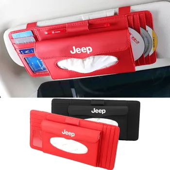 

PU Car Styling Tissue Box Paper Towel Protector Decoration for Jeep Wrangler Cherokee Compass Grand Cherokee Patriot Accessories