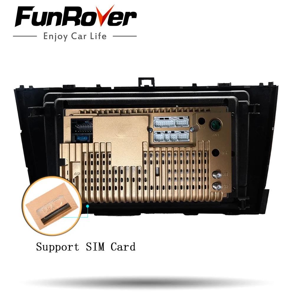 Funrover Android 9,0 автомобильный Радио автомобильный dvd-плеер для Toyota Avensis T25 2003-2008 Авто радио gps навигация Видео Аудио 8-ЯДЕР 4+ 64G
