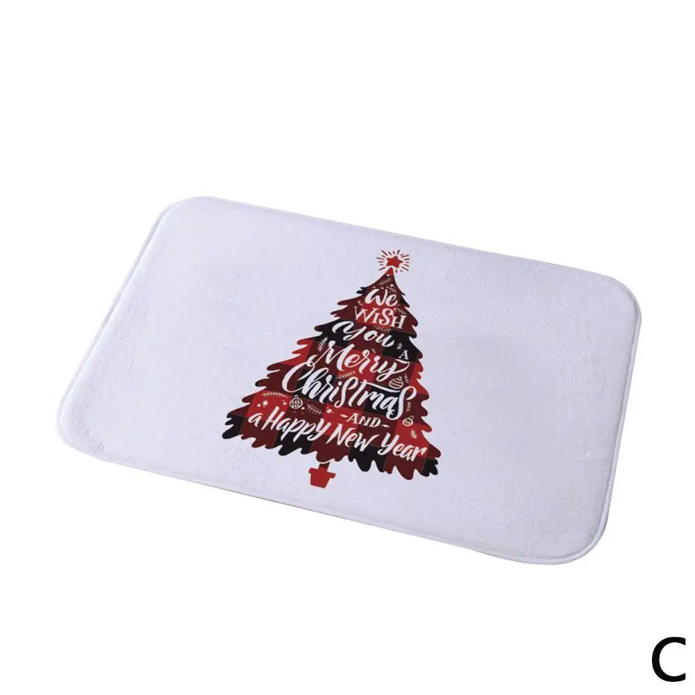 40x60 см веселый рождественский напольный коврик, противоскользящий дверной коврик для кухни, ванной комнаты, напольный коврик, ковер, Декор - Цвет: C