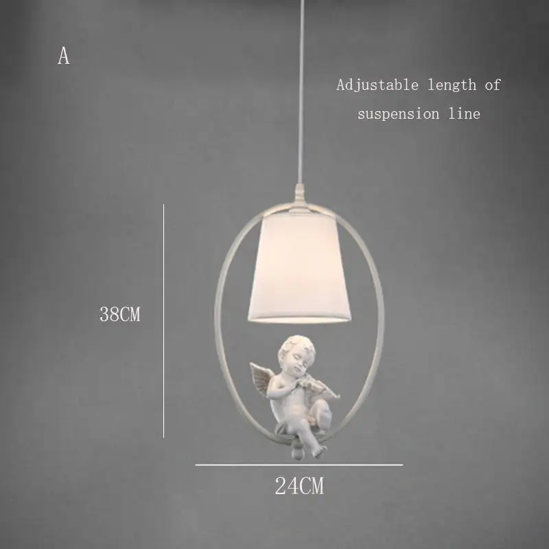 Теплый американский стиль Led подвесные светильники белый Железный столовая Ресторан спальня Кофейня гостиная Светильник Освещение - Цвет корпуса: A
