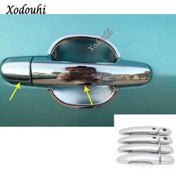 

For Kia Sorento L 2009 2010 2011 2012 Car Body Detector Inner Sticks Frame Lamp Trim ABS Chrome Door Handle Molding Part 8pcs