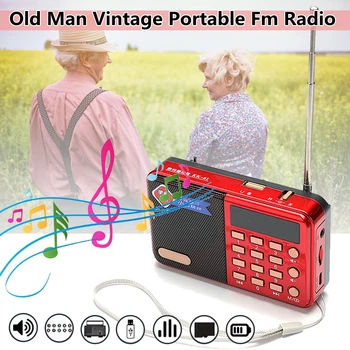 

USB Digital Radio Speakers Portable Mini FM Radio Speaker Music Player Telescopic Antenna Handsfree Pockets Receiver Outdoor