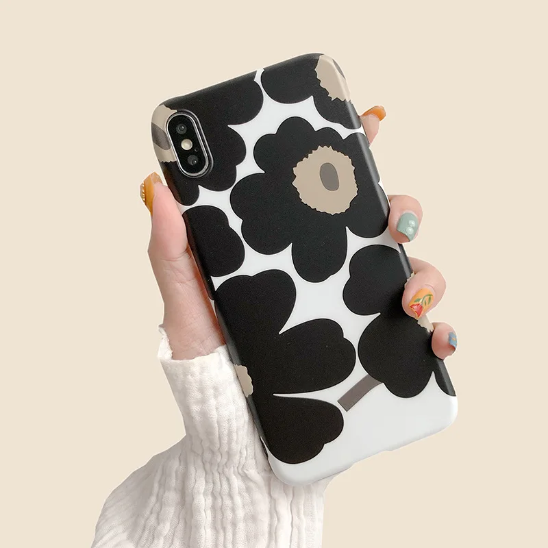 

Phone Soft Cases Small Fresh Flowers Cover Apple for Iphone 6 7 8 X XR XS Max Pro 11 Plus Protection Geometric Anti-knock