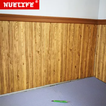 

Wood grain wallpaper self-adhesive wall stickers soft bag background wall skirt stickers bedroom decoration foam wall stickers