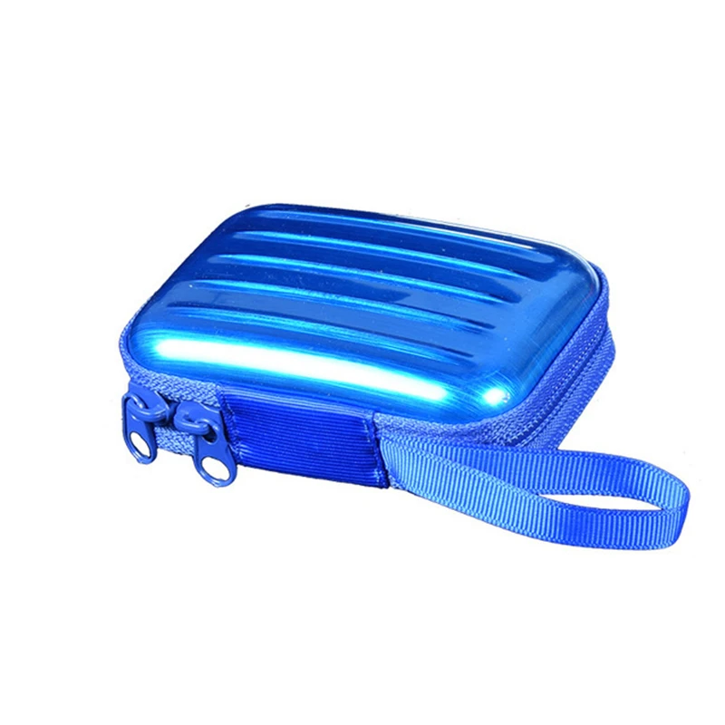 Blue ISKYBOB гаджет коробка для хранения портативный цифровой 3C касса коробка Наушники Ювелирная монета кошелек мини коробка - Цвет: Blue