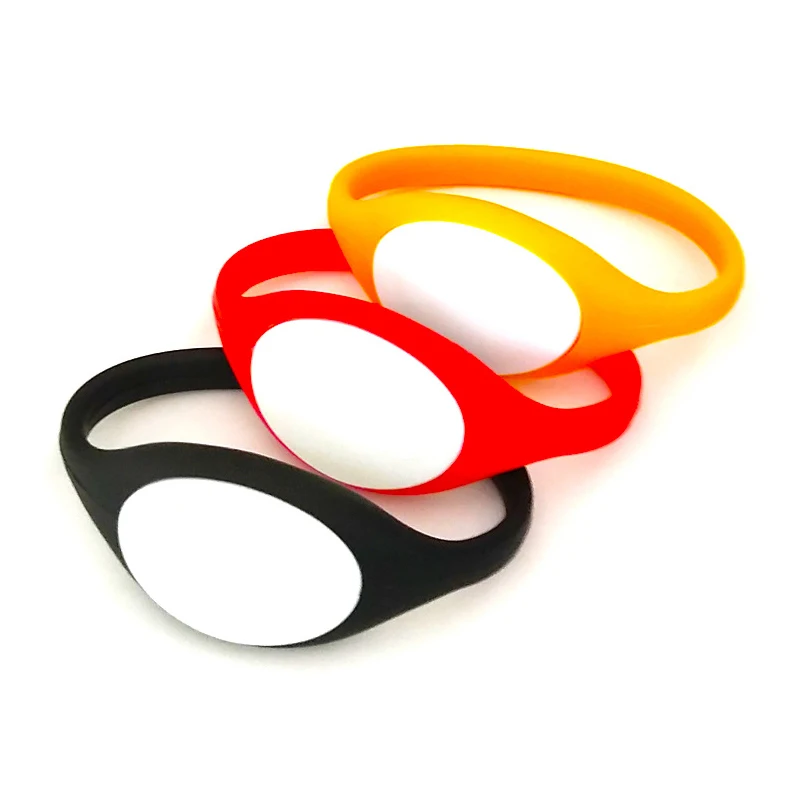 100Pcs/Lot Eco-friendly Waterproof 125KHz RFID Silicone Wristband Read Only TK4100 EM4100 ID Smart Bracelet for Swimming Pool |