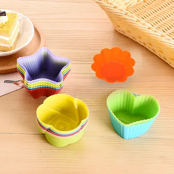 

New Cupcake Mold Cake Mold Muffin Baking Nonstick and Heat Resistant Reusable Silicone Cake Molds Muffin DIY