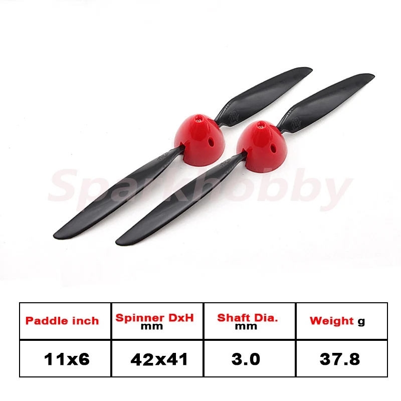 Viloga RC Plane Folding Propeller 12×6 Inch W/Spinner Size