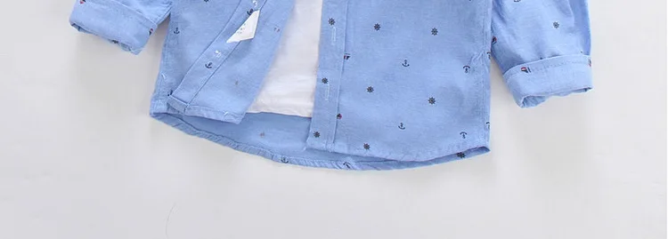 Boy BOY'S Big Boy Korean-style Long Sleeve 2-10 a Year of Age CHILDREN'S Garment Casual Shirt Spring And Autumn Pure Cotton Autu