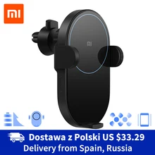 Беспроводное Автомобильное зарядное устройство Xiaomi Qi 20 Вт Max WCJ02ZM с интеллектуальным инфракрасным датчиком Быстрая зарядка Автомобильный держатель для телефона