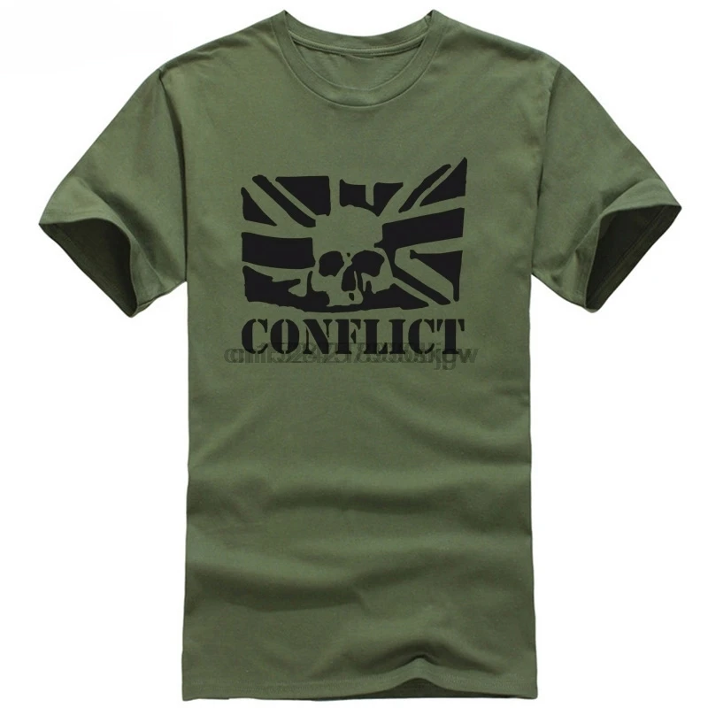 Conflict футболка новая хаки редкая S до 3Xl Рок Панк корка Core Crass Doom | Мужская одежда