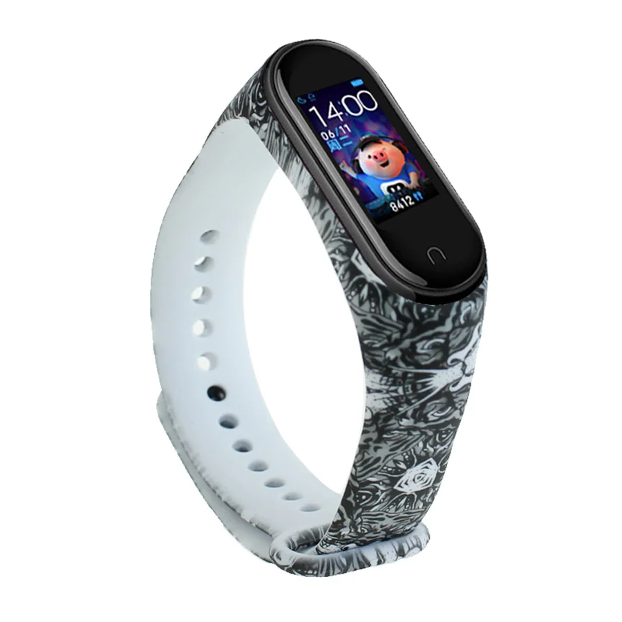 Mi Band 3 4 ремешок браслет красочный силиконовый браслет mi band 4 ремешок умный ремешок для Xiaomi mi 3 4 ремешок