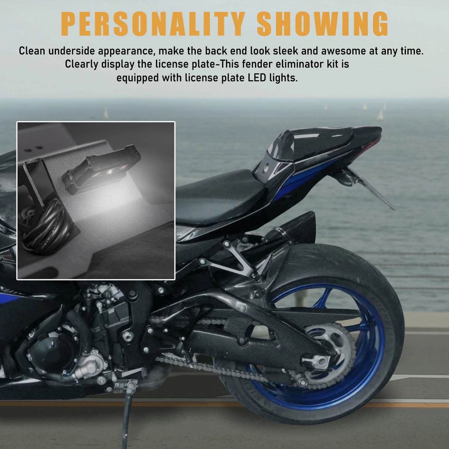 License Plate Holder Motorcycle License Plate Holder GSXR150 GSXR125 License Plate Holder Number Bracket For Suzuki GSXR GSX-R 150 125-Motorcycle Tail Tidy Accessories
